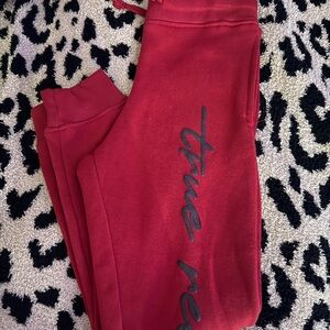 True Religion Kids Burgundy Joggers